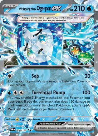 Image of Wellspring Mask Ogerpon ex 064/167  - Holofoil SV06 Twilight Masquerade - Double Rare